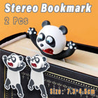 2pcs Cute 3D Panda Bookmarks Creative Animal Bookmarks for Reading Lovers