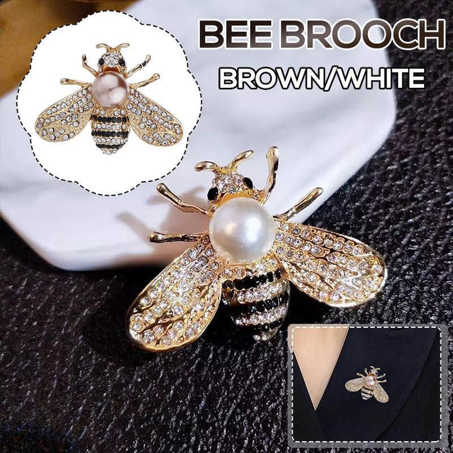 Fashion Enamel Rhinestone Insect Brooches for Women Men Bee Crystal Jewelry Gift