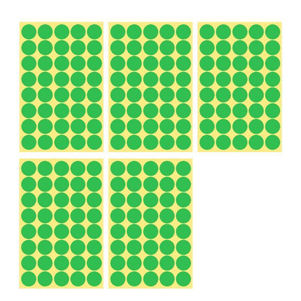 8/13/25/50mm Sticker Dots Adhesive Round Labels Circular Scrapbooking Light Green - Aimall