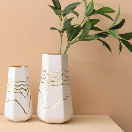 Ceramic Flower Vase Simple Home Hotel Decor Hydroponic Planting Container