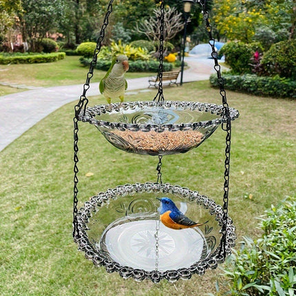 Outdoor Hanging Bird Feeder Bath Garden Patio Decoration for Attracting Birds