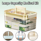Large Capacity Two-Layer Medicine Box Household Transparent Medical Storage Box