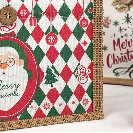 Christmas Santa Claus Gift Bag Holiday Packaging Apple Handbag Cloth Bag Set
