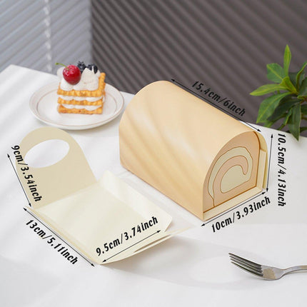 20pcs Baking Boxes for Cake Roll Swiss Roll Mousse Pastry Towel Roll Packaging