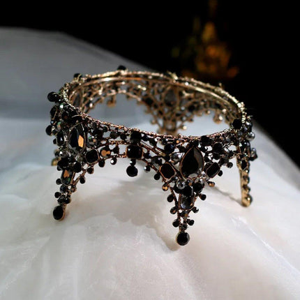 Baroque Princess Full Circle Crown Birthday Wedding Decor Performance Headwear
