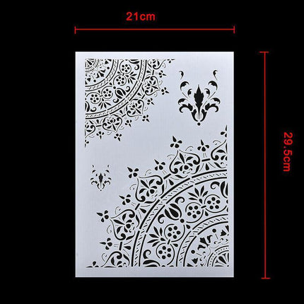 A4 DIY Craft Mandala Stencils Template For Walls Painting Scrapbooking Stamping - Aimall