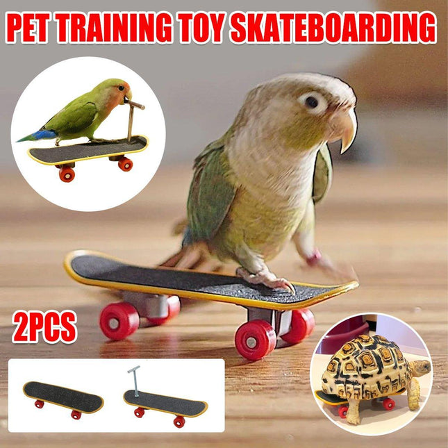 2pcs Parrot Finger Scooters Toys Interactive Parrot Play Scooter Set for Birds