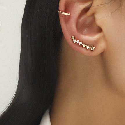 Simple Ear Clips No Piercing Stud Earrings Set Non Pierced Fashion Jewellery