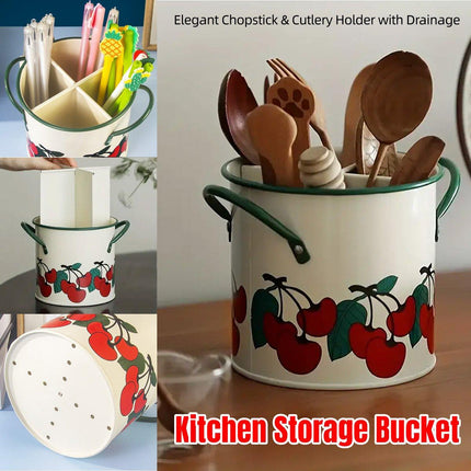 Iron Kitchen Organiser Storage Divider Bucket Rack Home Storage Organizer