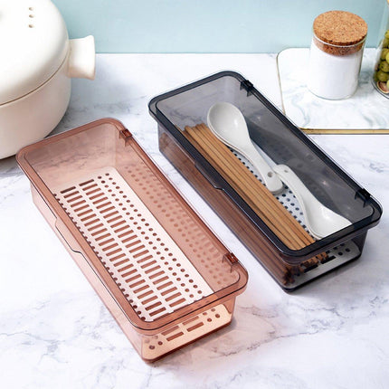 2PCS Chopsticks Box with Lid Dustproof Storage Container for Tea Set Cosmetic