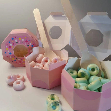 100pcs Wedding Candy Boxes Gift Packaging Doughnut Biscuit Box Paper Party Favor