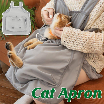 Cat Carrying Apron Non Stick Hair Kangaroo Pouch Pet Grooming Suit Portable