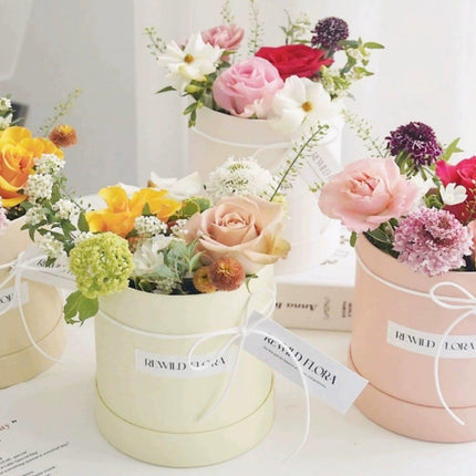 10pcs Clear Round Hug Bucket for Flower Arrangement Bouquet Packaging Supplies