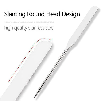 Stainless Steel Makeup Spatula Toner Mixing Stick Foundation Cream Mixing Tool - Aimall