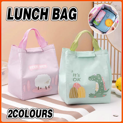 Thermal Insulated Portable Lunch Bag Large Capacity Picnic Box Kids Students - Aimall