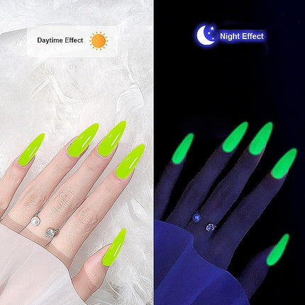 8ml Fluorescent Glow-In-Dark Gel Soak Off UV LED Nail Art Varnish DIY Luminous - Aimall