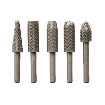 5Pcs Metal Cutter Drill Bits Rotary Bits Rasp For Steel Grinding Carving Austock - Aimall