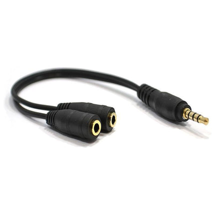 2 AUX Earphone Y Splitter 3.5mm Audio Cable Headphone Headset Auxiliary Adapter - Aimall