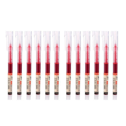 6/12Pcs 0.5mm Straight Liquid Rollerball Pens Stationery School Office Supplies - Aimall