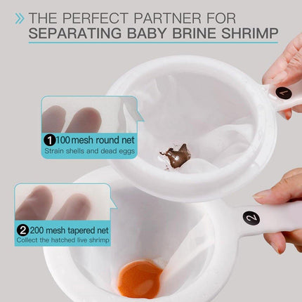 3Pcs Shrimp Net Aquarium Filter Sieve 100 200 400 Mesh Fish Fry Eggs Hatchery