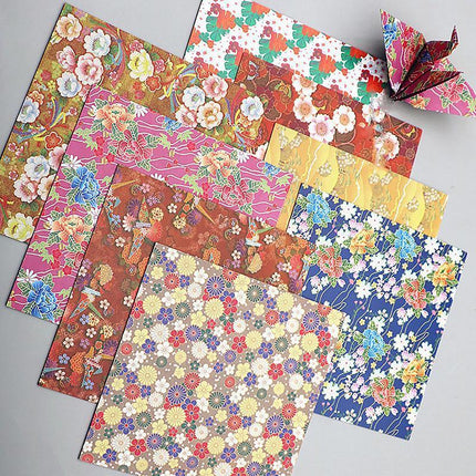 120 Sheets 8 Mixed Colours Japanese Pattern Sakura Folding Origami Craft Paper - Aimall