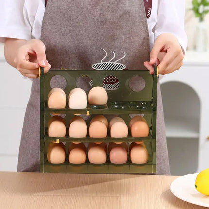 Refrigerator Egg Organizer Side Door Storage Tray Egg Carton Holder Kitchen Box
