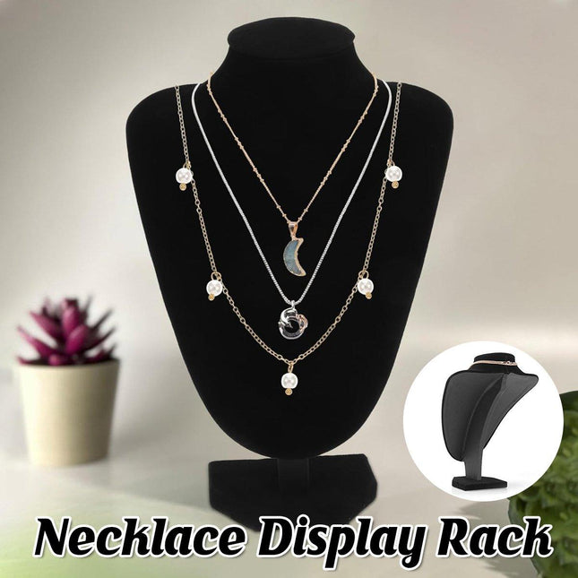 Black Necklace Display Stand Jewelry Storage Organizer for Necklaces and Chain
