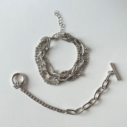 Twist Chain Bracelets Women 2pcs Set Fashion Mix and Match Jewelry Gift