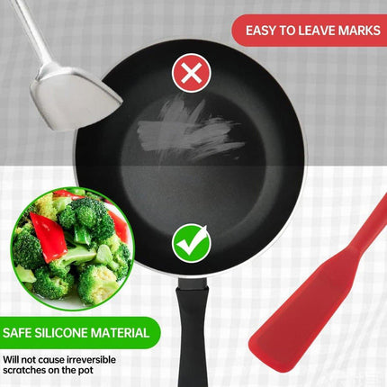 4PCS Kitchen Silicone Spatula Frying Shovel Non-stick Pan Frying Fish Shovel