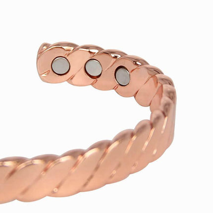 Men Women Copper Magnetic Bracelet Therapy Relief Arthritis Pain Healing Bangle - Aimall