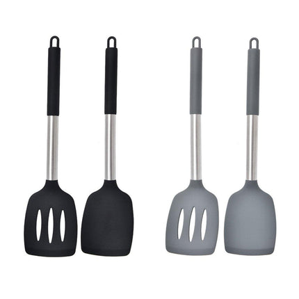 2pcs Silicone Cooking Utensils Stir Fry Spatula Kitchen Tools Non Stick Cookware