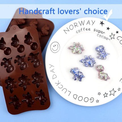 4pcs Dinosaur Ice Cube Mould Silicone Jelly Chocolate Mould for Kids and Parties