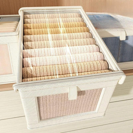 Dustproof Wardrobe Storage Box with Lid Large Clothes Organiser Container
