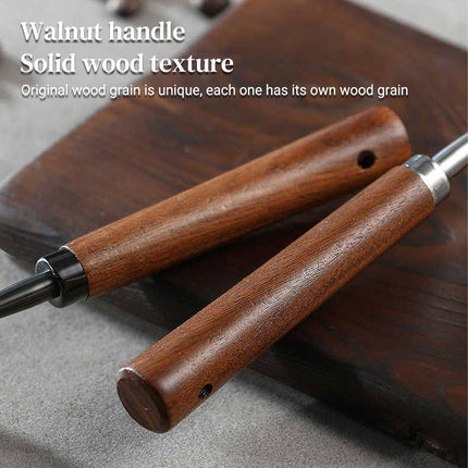 2pcs Walnut Coffee Measuring Spoon Long Handle Baking Milk Powder Spoon Set