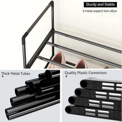 3 Tier Shoe Rack Storage Shelf Multifunctional Household Organizer Space Saver