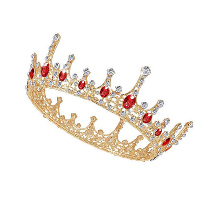 Vintage Princess Wedding Crown Hair Accessories Bridal Round Tiara Headpiece