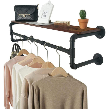 Wall Mounted Industrial Metal Clothing Rack Pipe Hanger for Retail Store Display