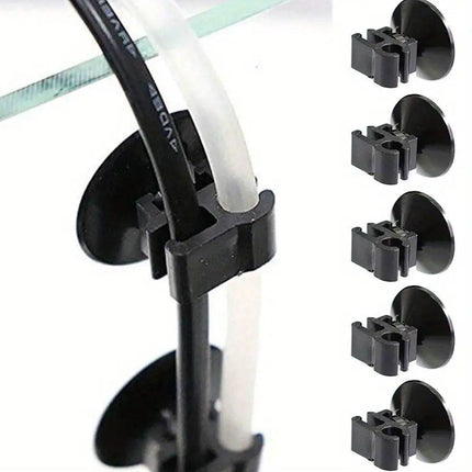 10X Double Clip Suction Cup Holder for Aquarium Tube and Rod Mounting Support