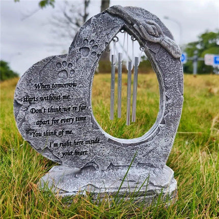 Wind Chime Pet Memorial Headstone Outdoor Garden Decoration for Remembrance