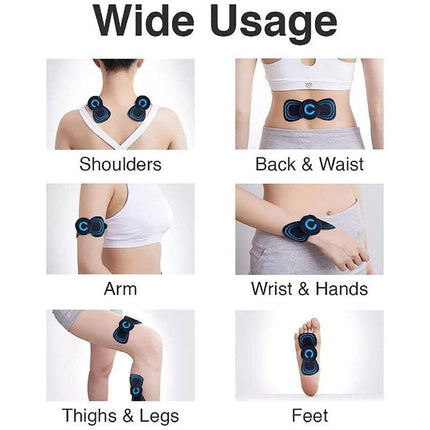 Pulse Tens Unit EMS Massager Back Full Body Muscle Stimulator Pain Relief Device - Aimall