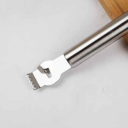 Lemon Zester Grater Knife Tool Stainless Steel with Channel Garnish Citrus Lime - Aimall
