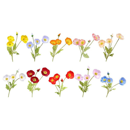 10pcs Artificial Yume Silk Flocking Flowers for Home Wedding Party Decoration