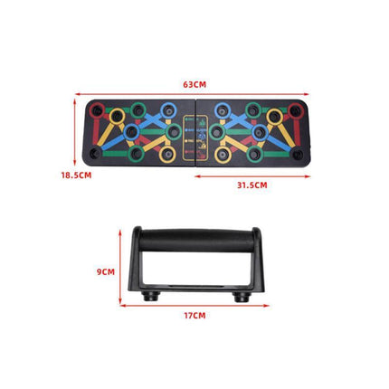 14 in1 Push Up Board Rack Bar Grip Handle Muscle Train Gym Workout Fitness Stand - Aimall