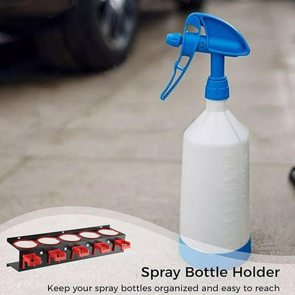 Car Wash Spray Bottle Holder Wax Abrasive Rack Wall Mount Detailing Storage Rack