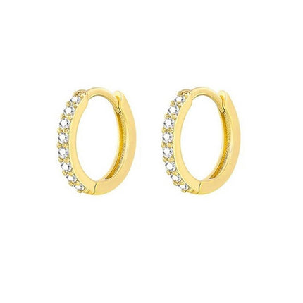 7sizes Hoop Earring Silver Zirconia Ear Huggie Hoop Cartilage Piercing Jewellery - Aimall