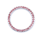 1x Silver Car SUV Decorative Button Start Switch Diamond Ring Auto Accessories - Aimall