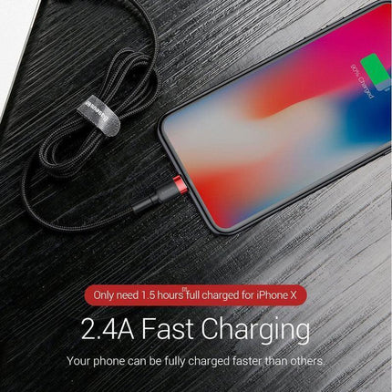 Baseus USB Charging Cable Data Charger Cord For iPhone 13 12 11 XS XR 8 7 iPad 1PC 2M - Aimall
