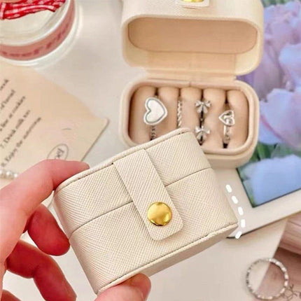 5pcs Mini Portable Jewelry Storage Box Small Organizer for Travel and Home Use