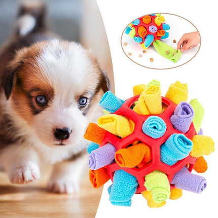 Snuffle Ball Interactive Dog Toy Portable Foraging Skills Slow Feeder Training - Aimall