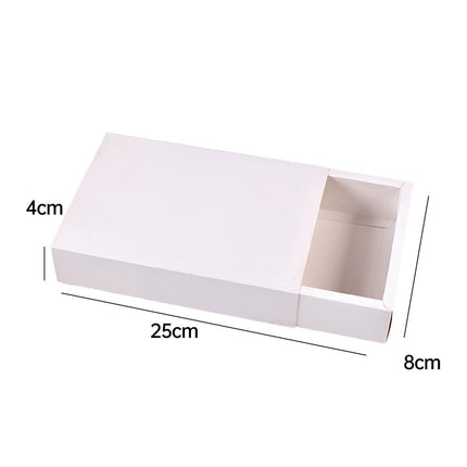 25X White Kraft Paper Drawer Jewelry Package Necklace Bracelet Gift Package box - Aimall